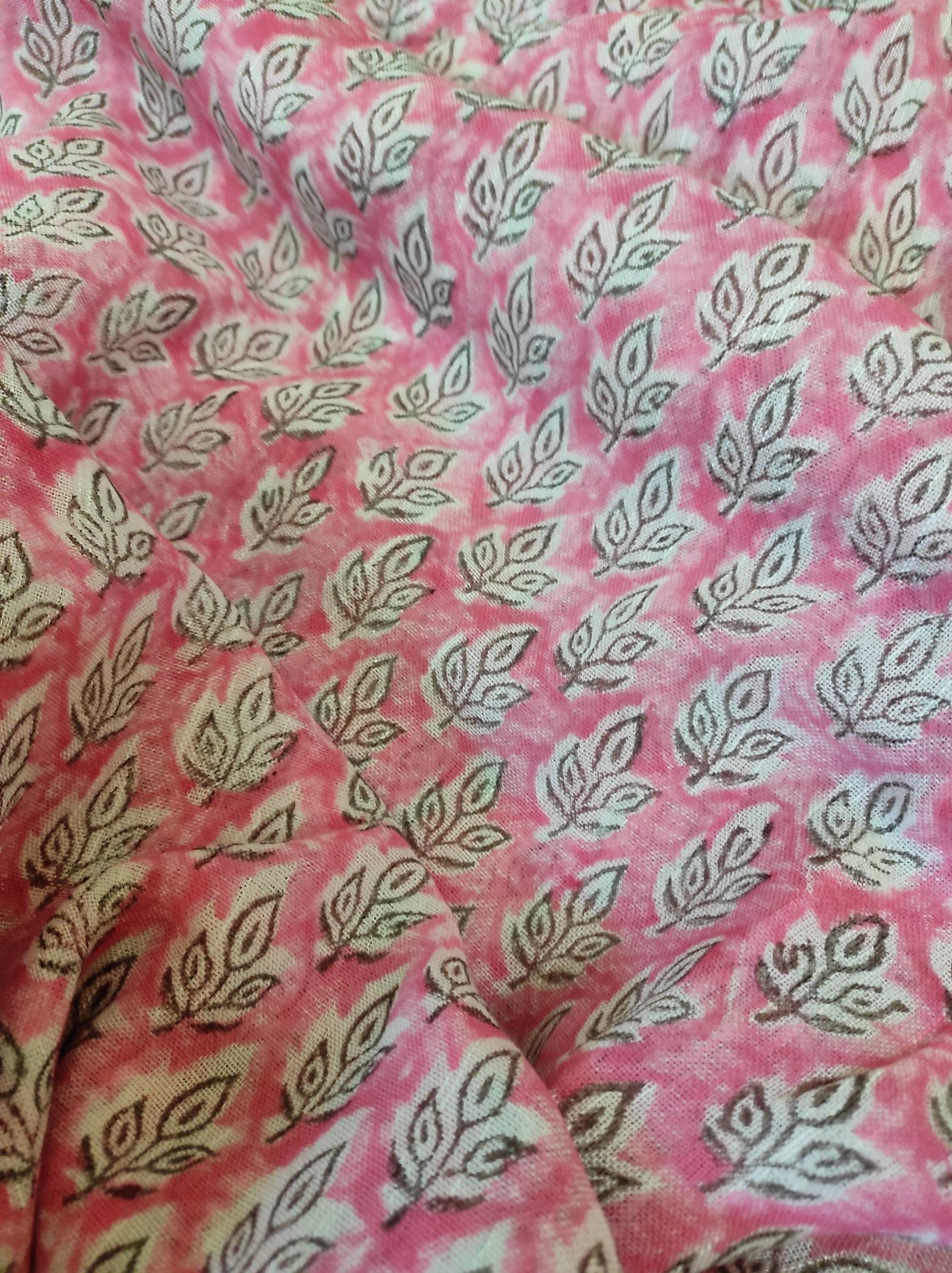 PINK LINEN SAREE