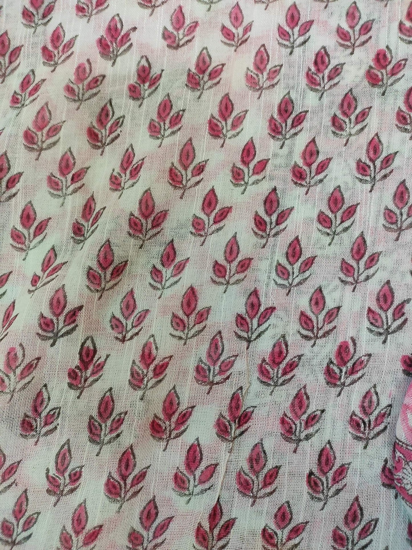 PINK LINEN SAREE