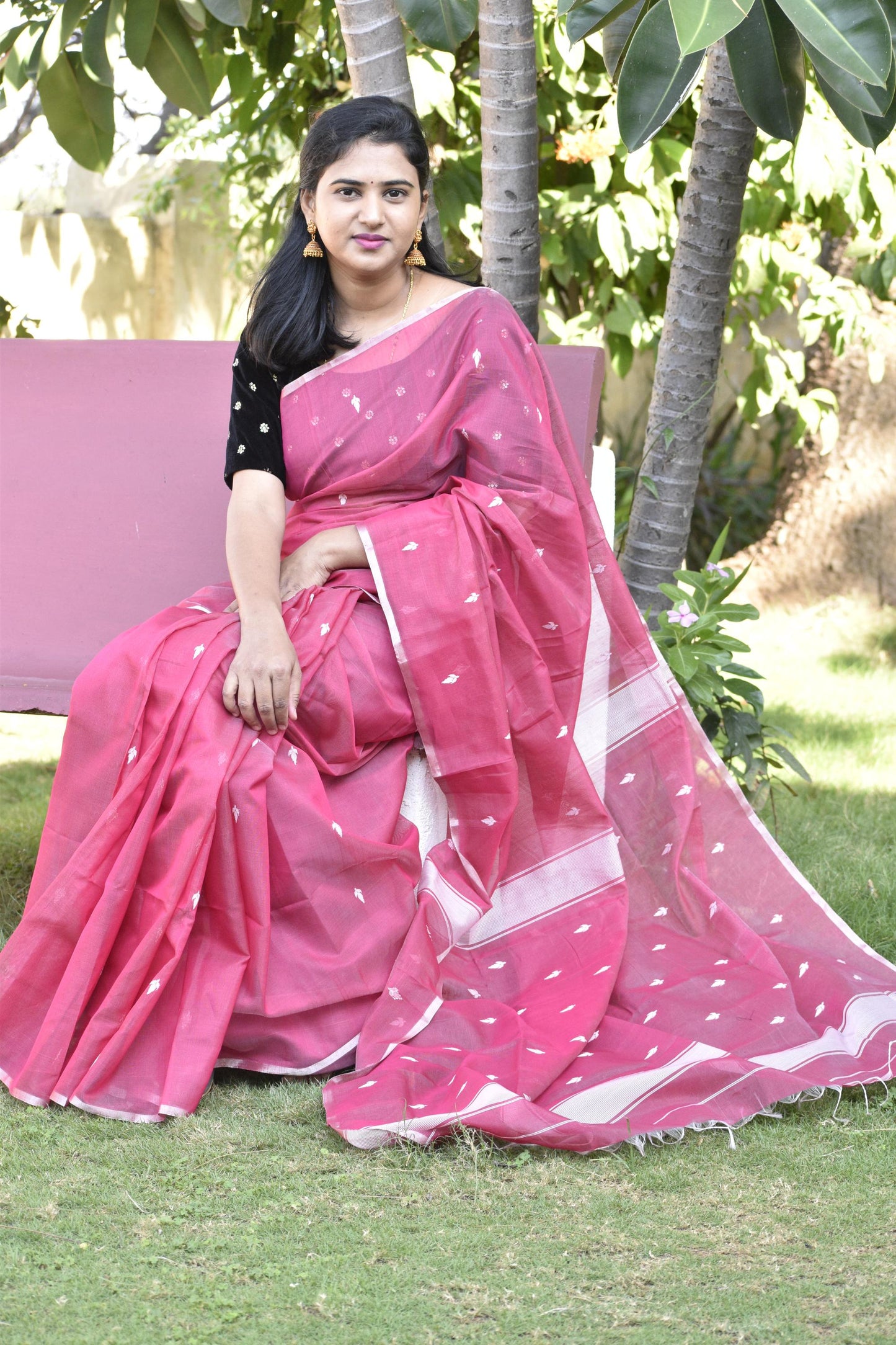 PINK MAHESHWARI SILK COTTON