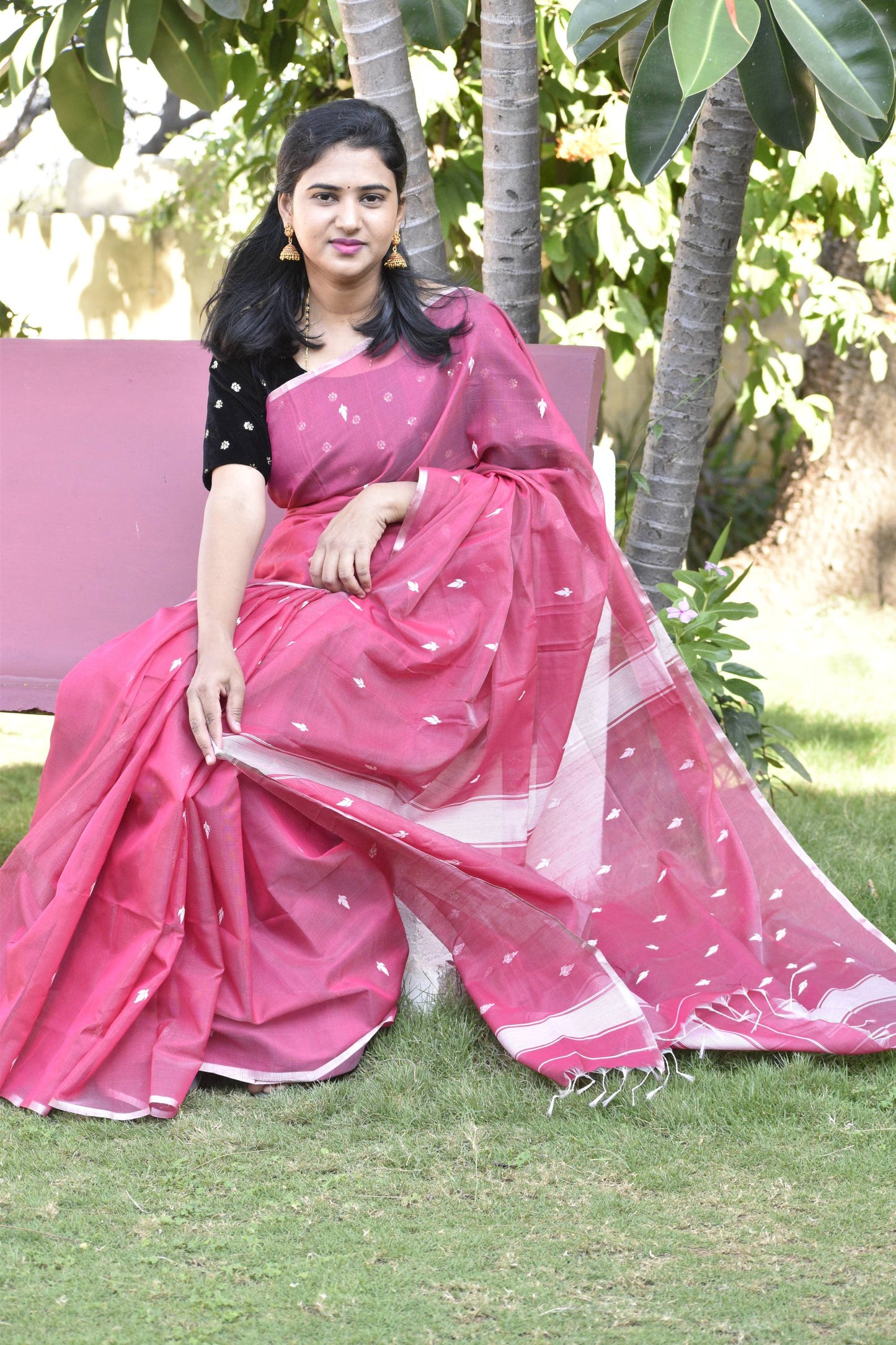 PINK MAHESHWARI SILK COTTON