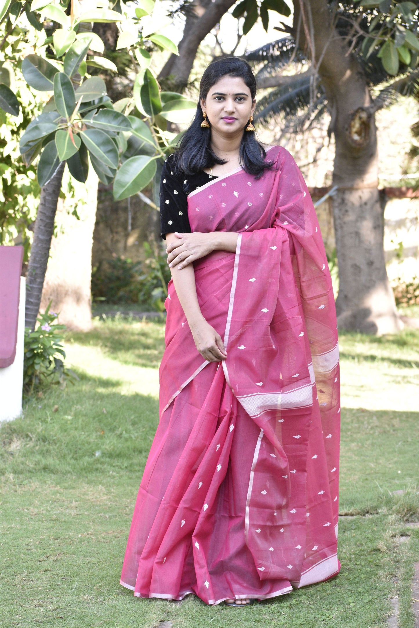 PINK MAHESHWARI SILK COTTON
