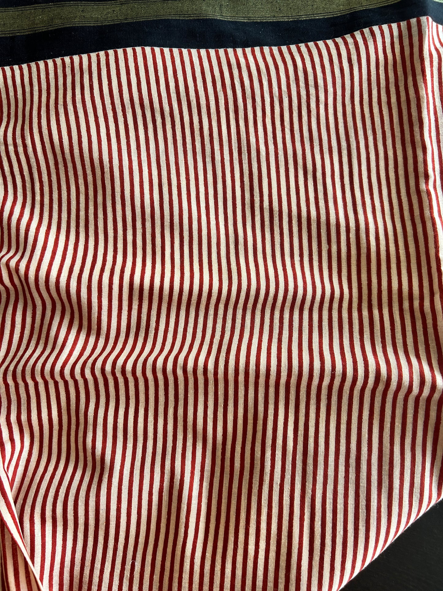 Red chanderi mul cotton