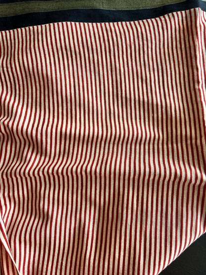 Red chanderi mul cotton
