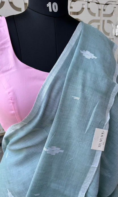 GREEN MUL JAMDANI SAREE