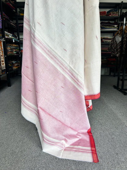 WHITE DHANIAKHALI SAREE