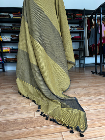 GREEN CHECKS  MUL SAREE
