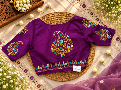 Purple Embroidered blouse