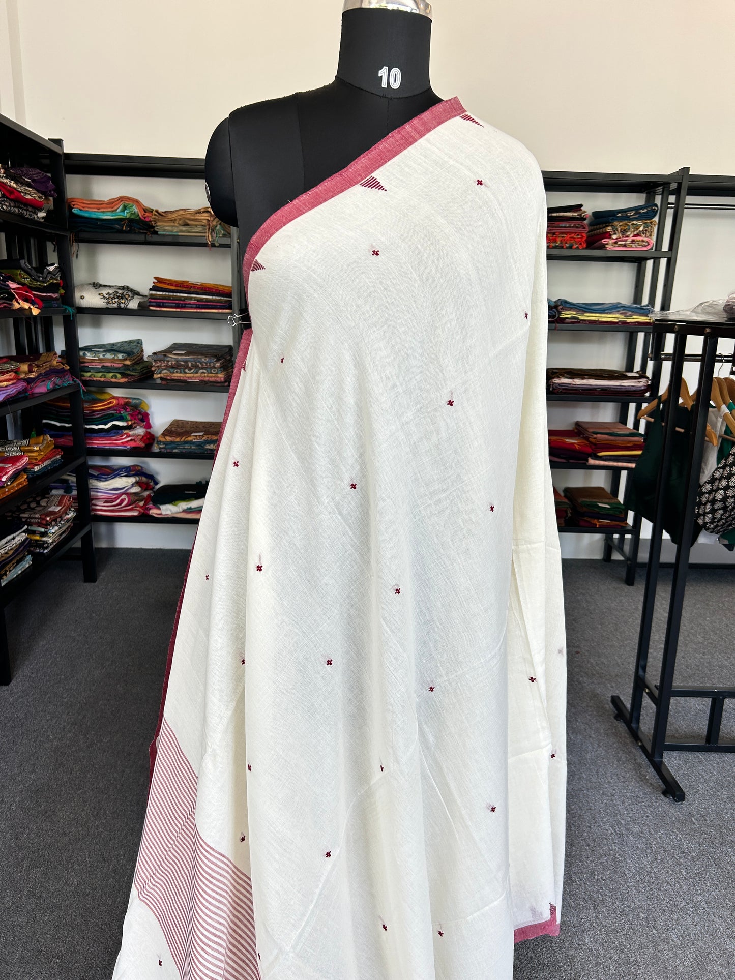 OFF WHITE JAMDANI SAREE