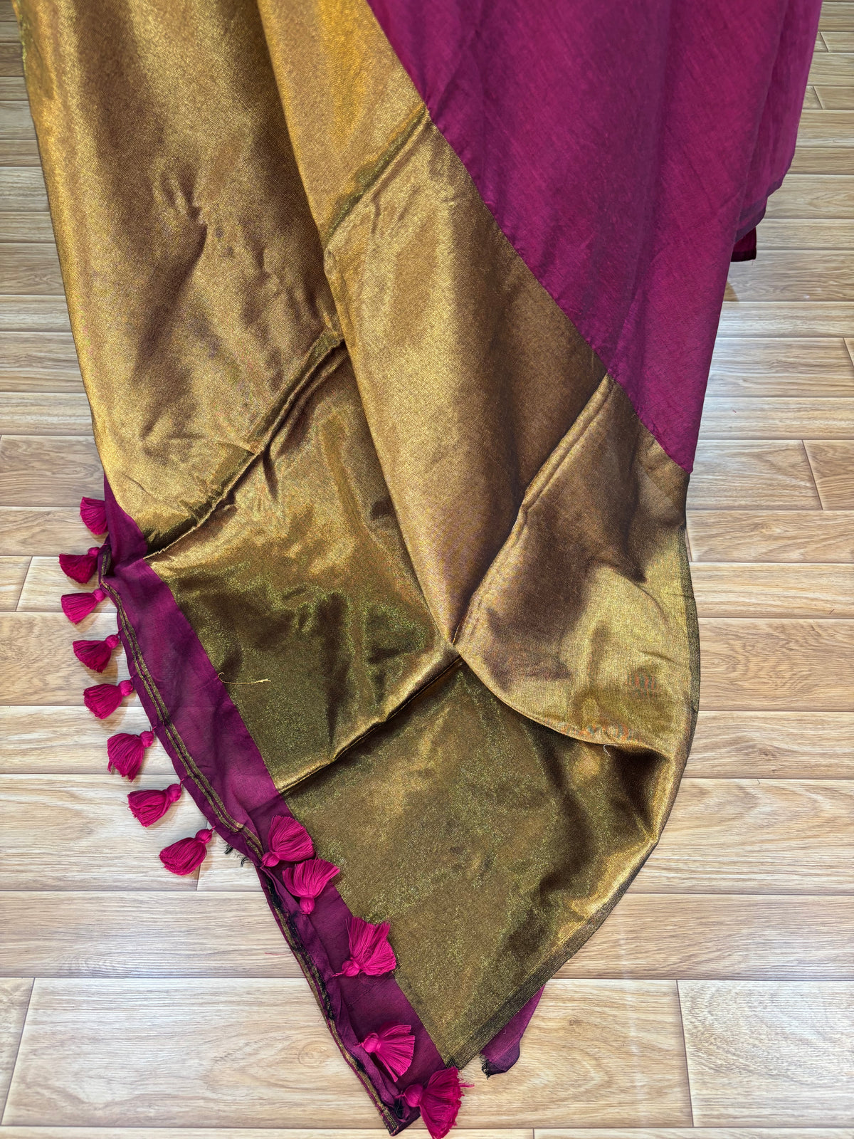 PINK ACRYLIC SAREE