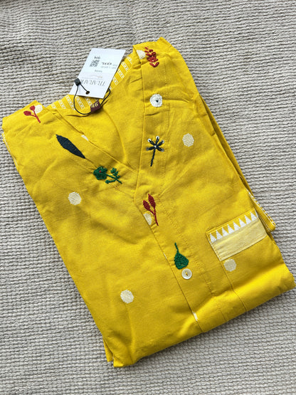 YELLOW 2-piece COTTON SUIT