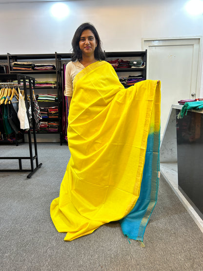 YELLOW BANANA COTTON SAREE