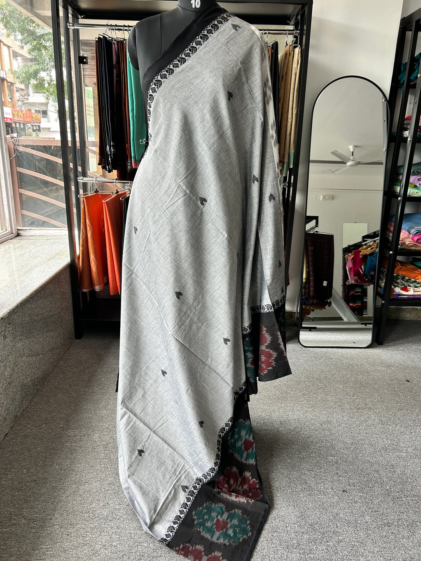 GREY DHANIAKHALI SAREE