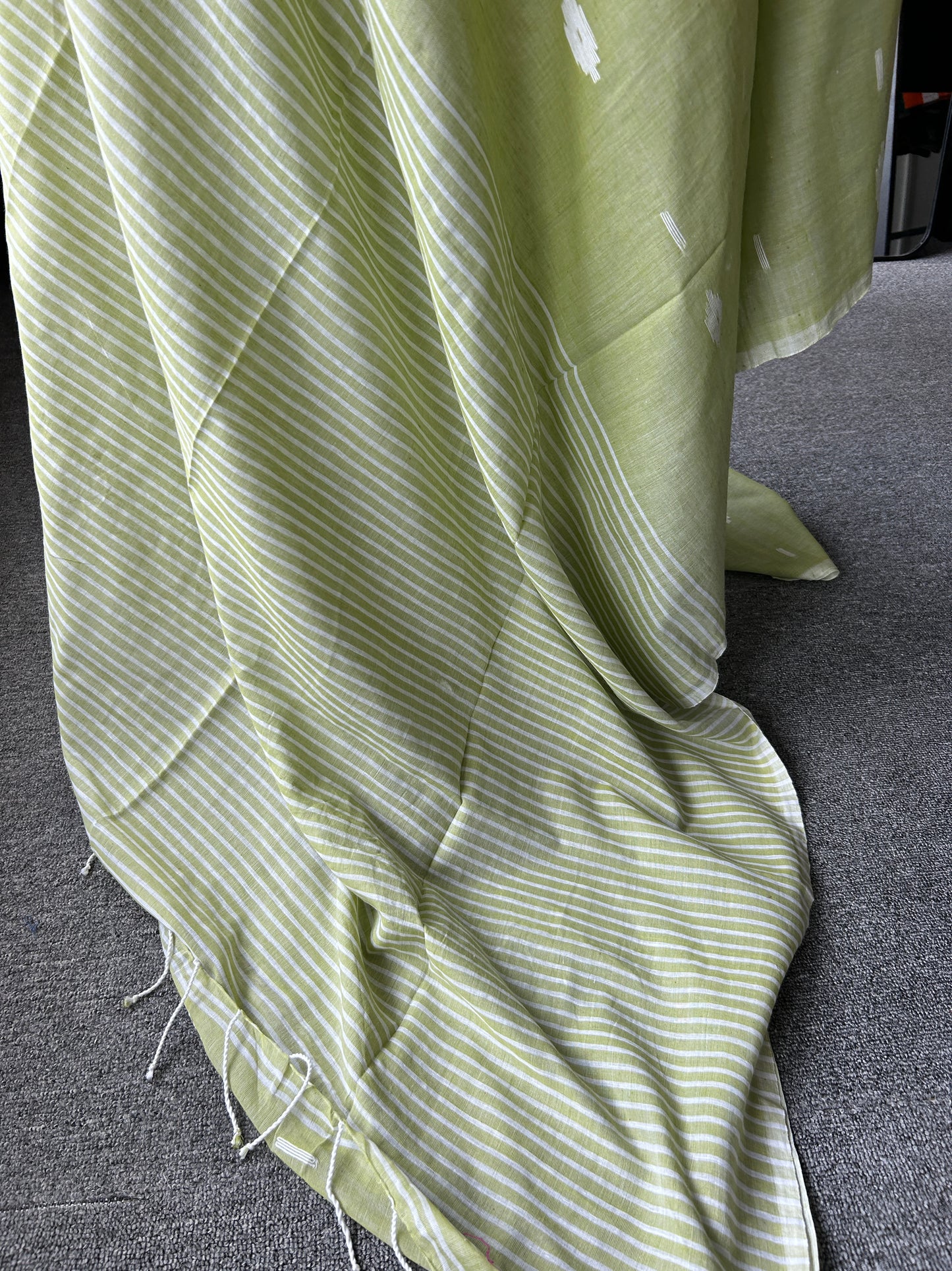 GREEN MUL JAMDANI SAREE