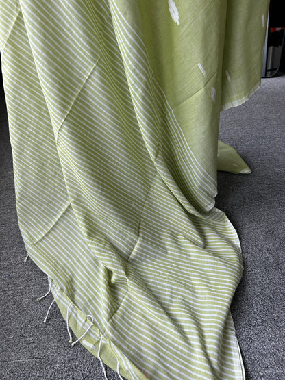 GREEN MUL JAMDANI SAREE