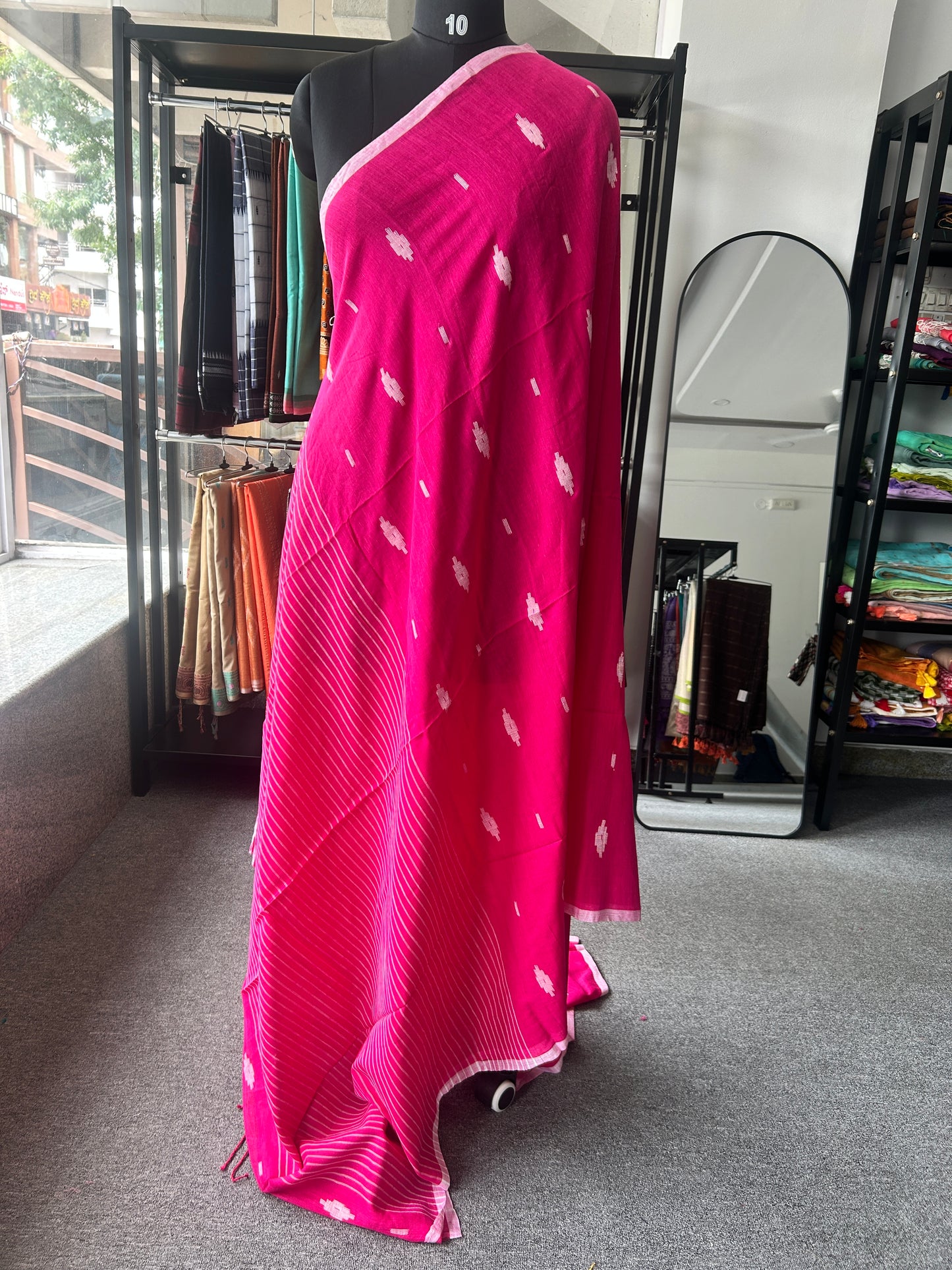 PINK MUL JAMDANI SAREE