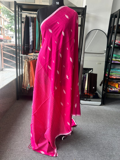 PINK MUL JAMDANI SAREE