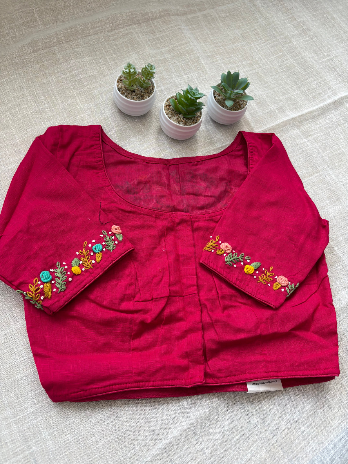 PINK EMBROIDERED  BLOUSE