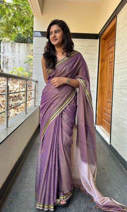LAVENDER NARAYANPET SAREE