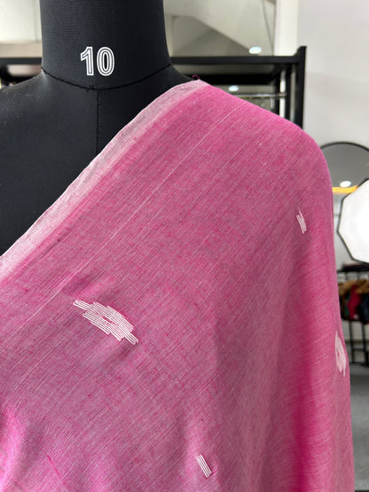PINK MUL JAMDANI SAREE