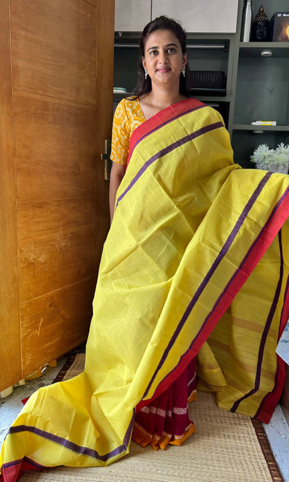 YELLOW NARAYANPET SAREE