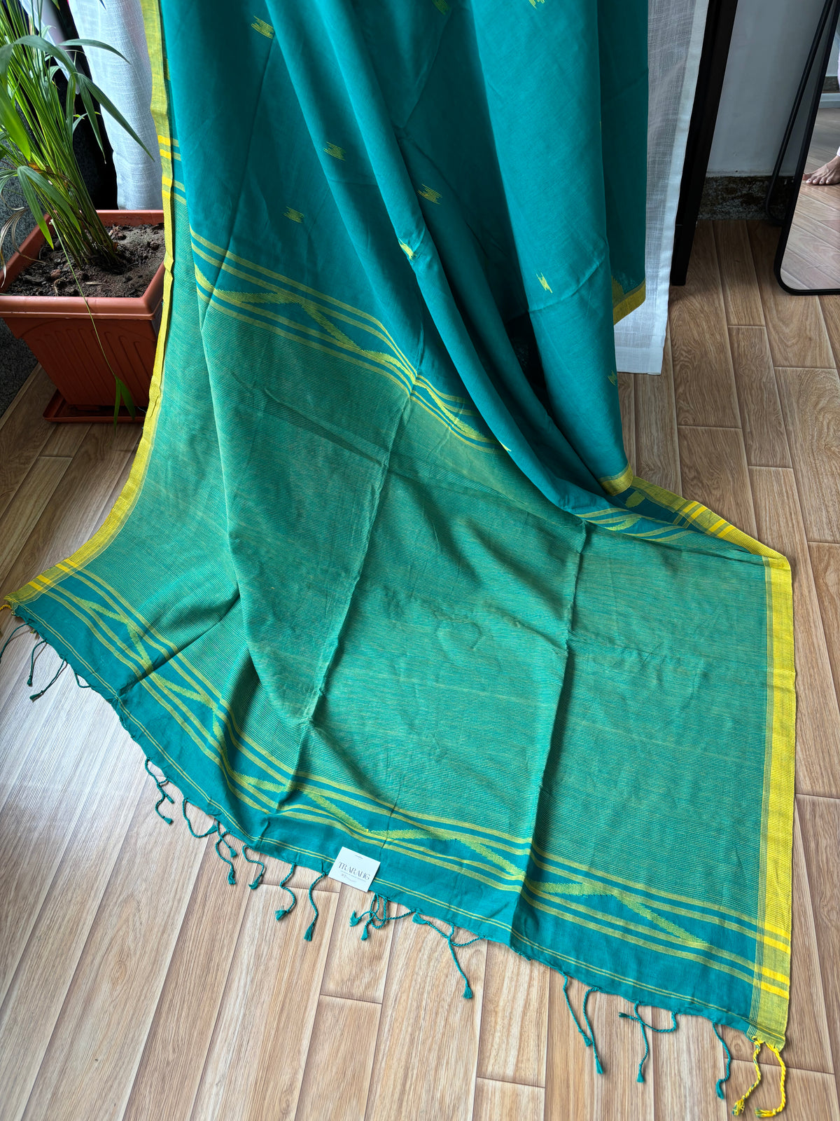 BLUE JAMDANI SAREE