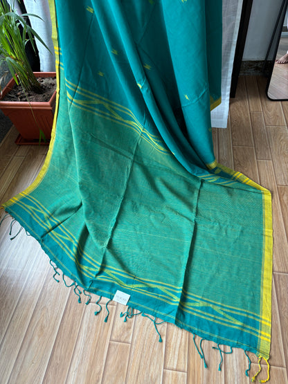 BLUE JAMDANI SAREE