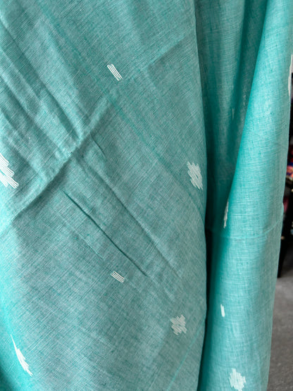 GREEN MUL JAMDANI SAREE