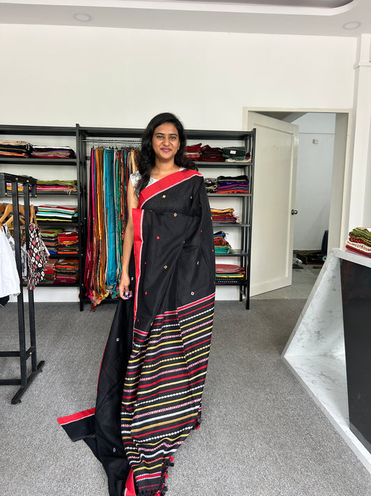 BLACK BEGAMPURI SAREE