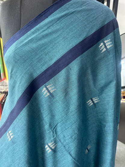 BLUE DHANIAKHALI SAREE