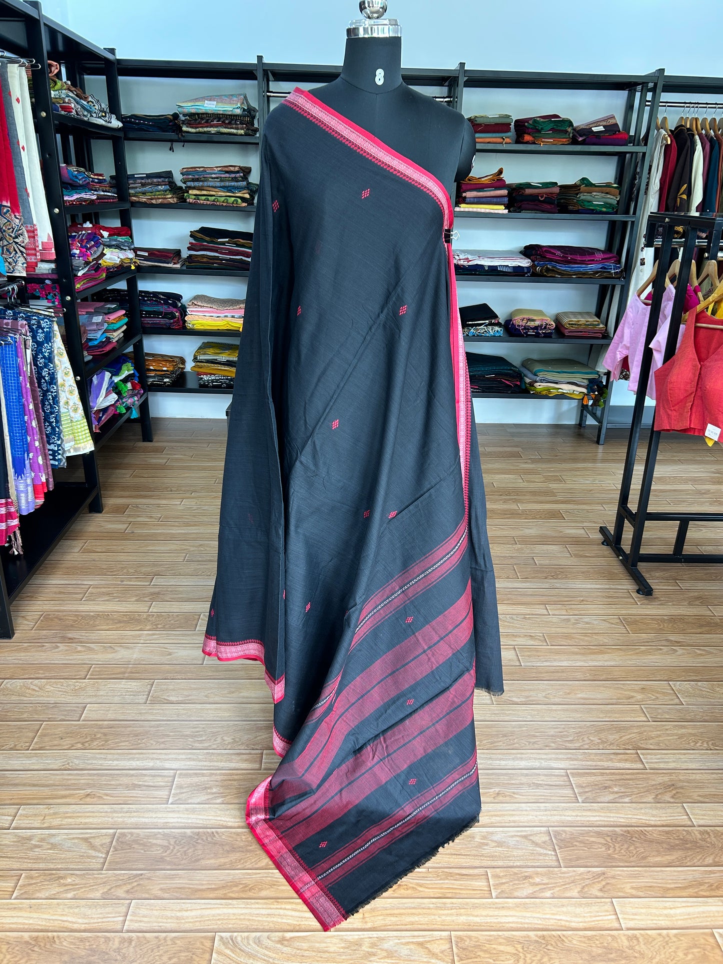BLACK DHANIAKHALI SAREE