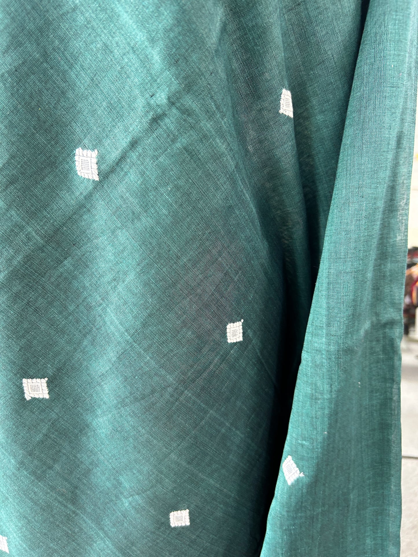 GREEN MERCERISED SAREE