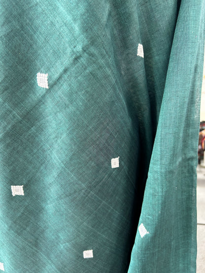 GREEN MERCERISED SAREE