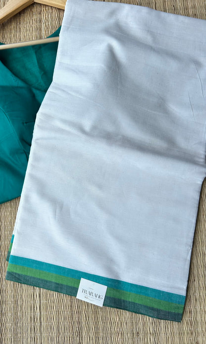WHITE DHANIAKHALI SAREE