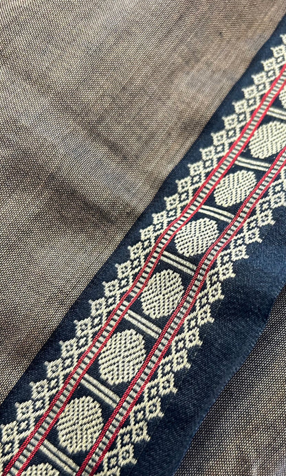 GREY NARAYANPET SAREE