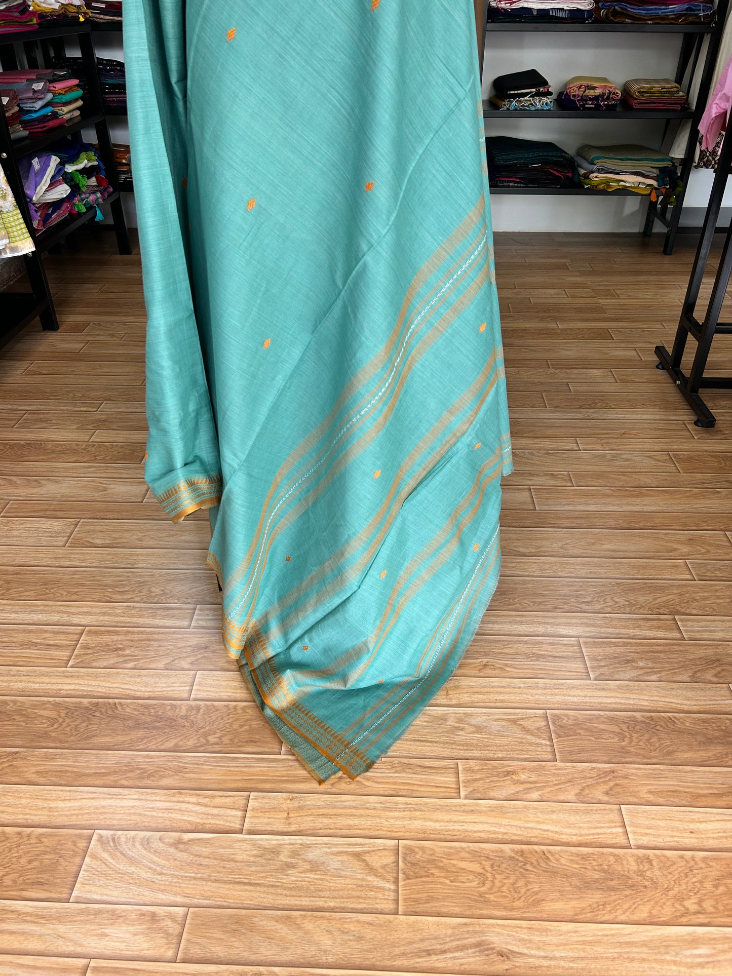 BLUE DHANIAKHALI SAREE