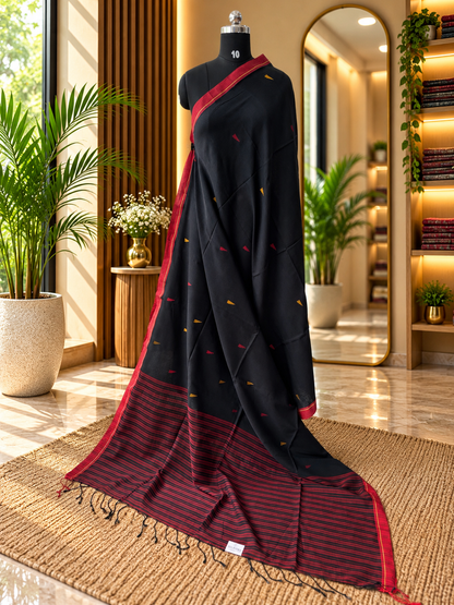 BLACK JAMDANI SAREE