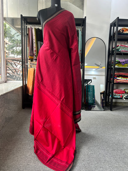 MARRON DHANIAKHALI SAREE