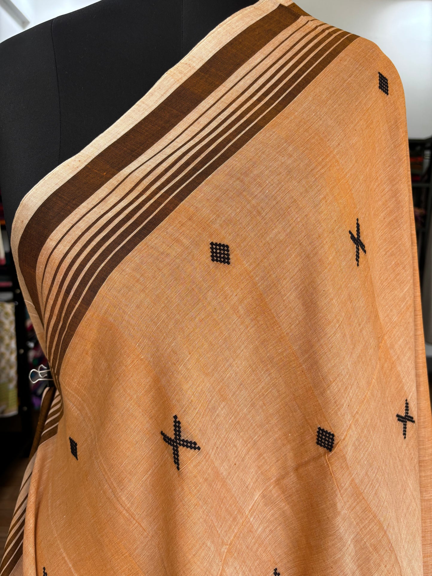 ORANGE BHUJODI SAREE