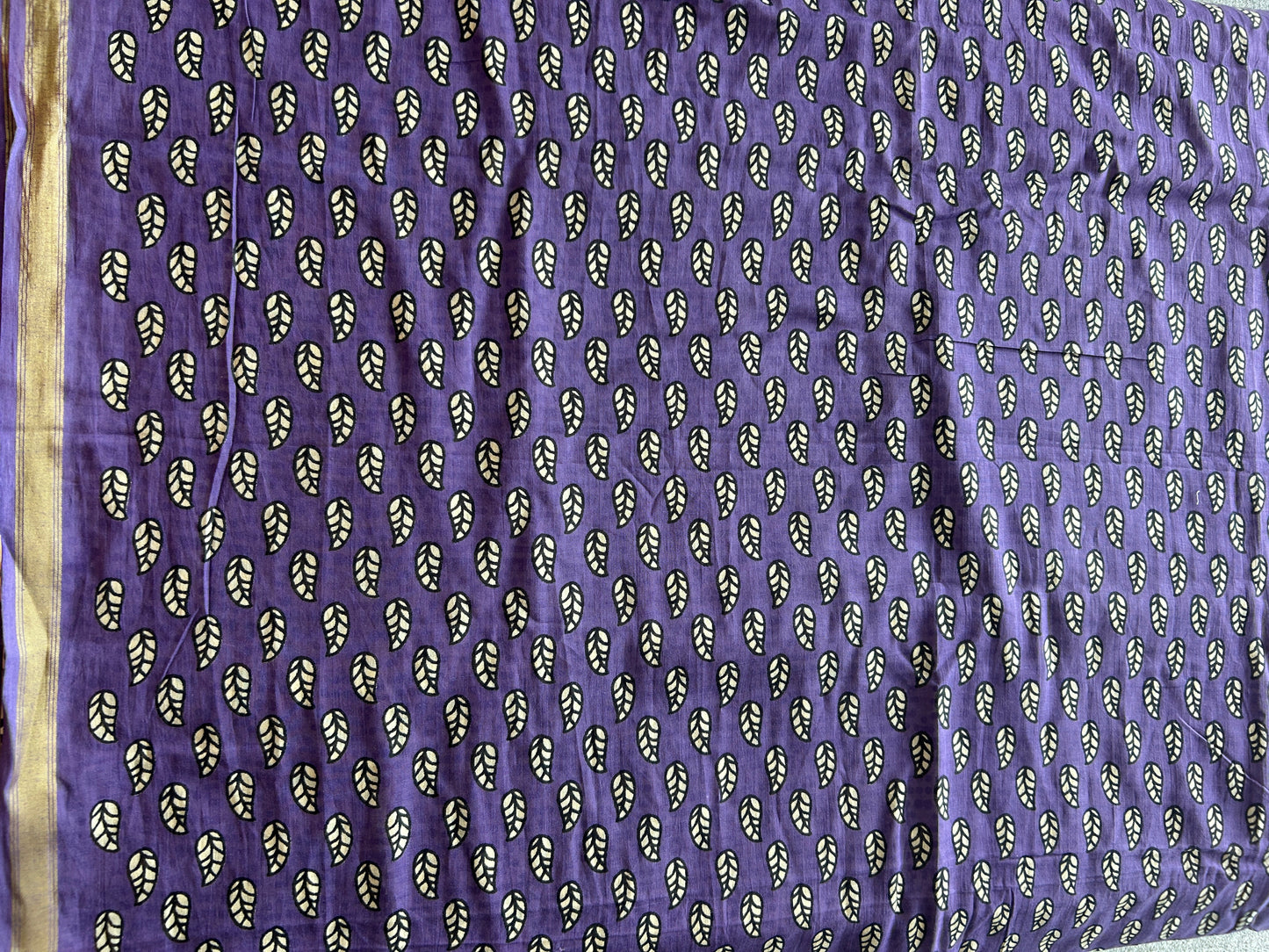 Purple chanderi mul cotton