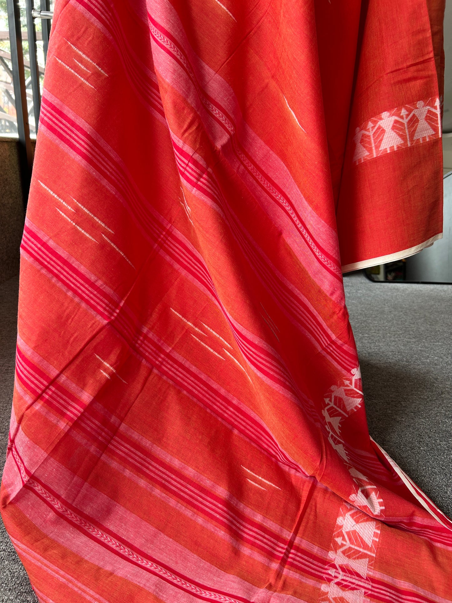 ORANGE DHANIAKHALI SAREE