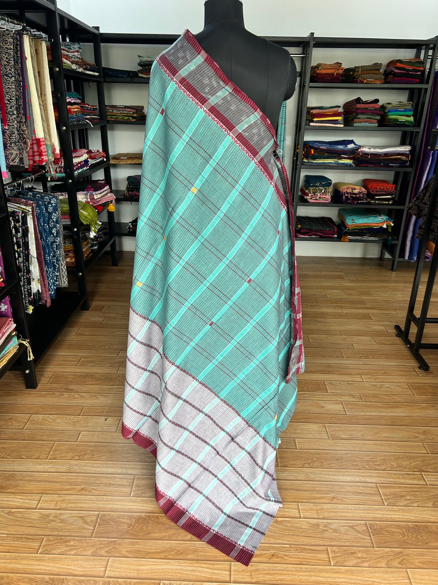 GREEN DHANIAKHALI SAREE