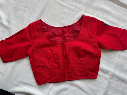 Red hand painted blouse