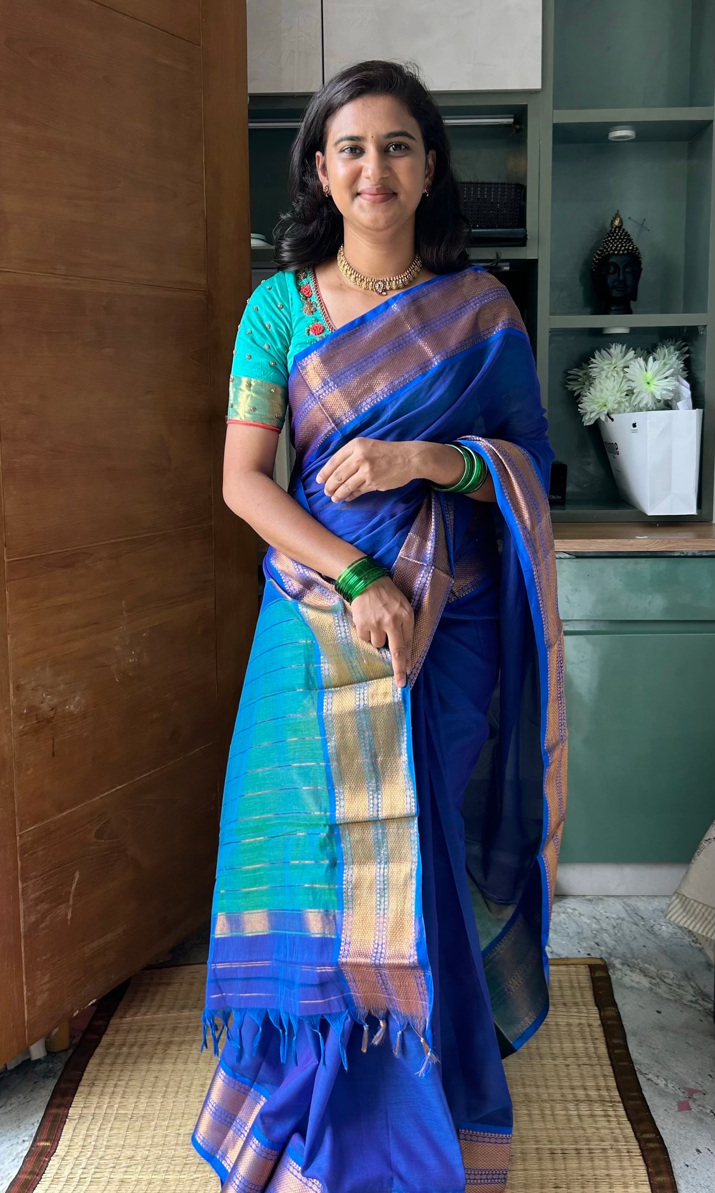 BLUE NARAYANPET SAREE