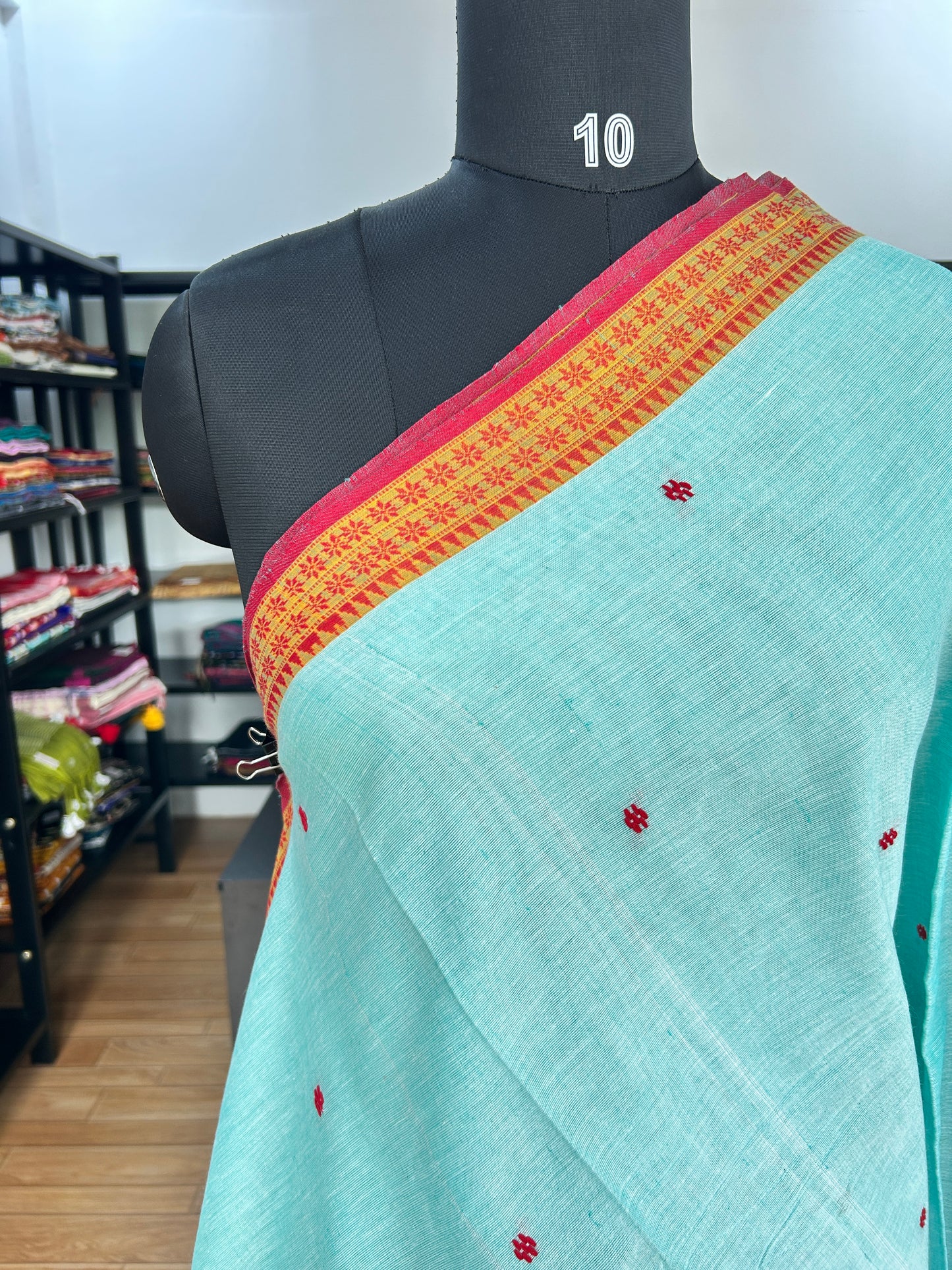 BLUE DHANIAKHALI SAREE