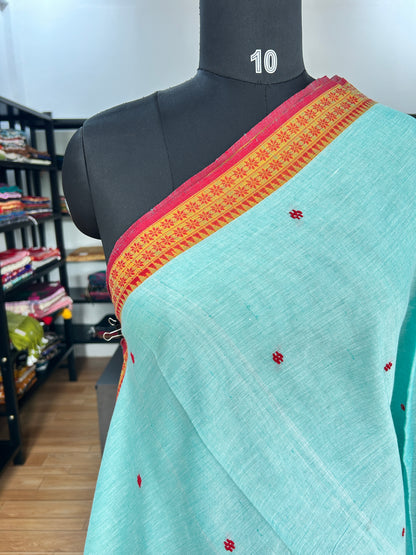 BLUE DHANIAKHALI SAREE