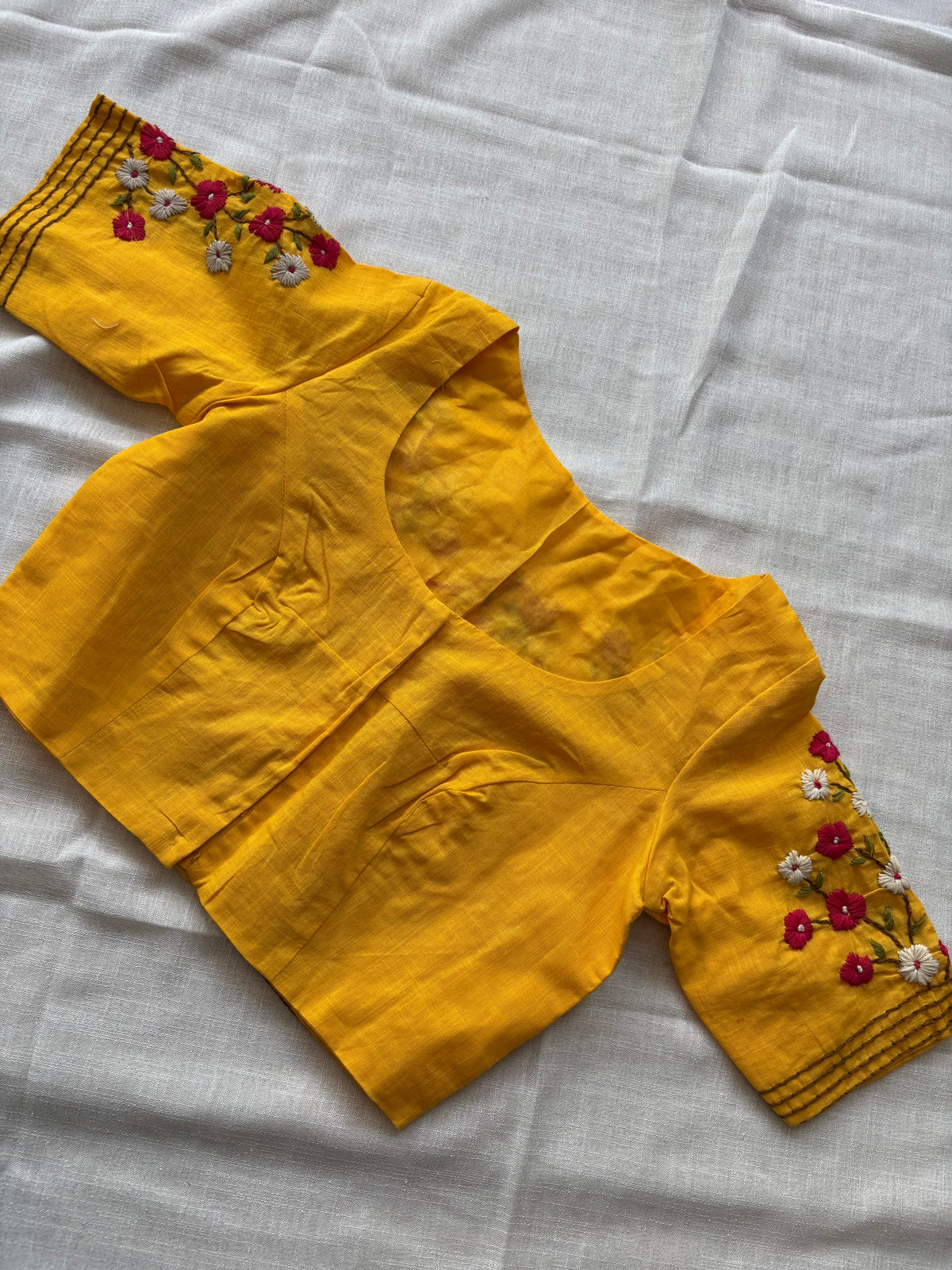 Yellow Embroidered blouse