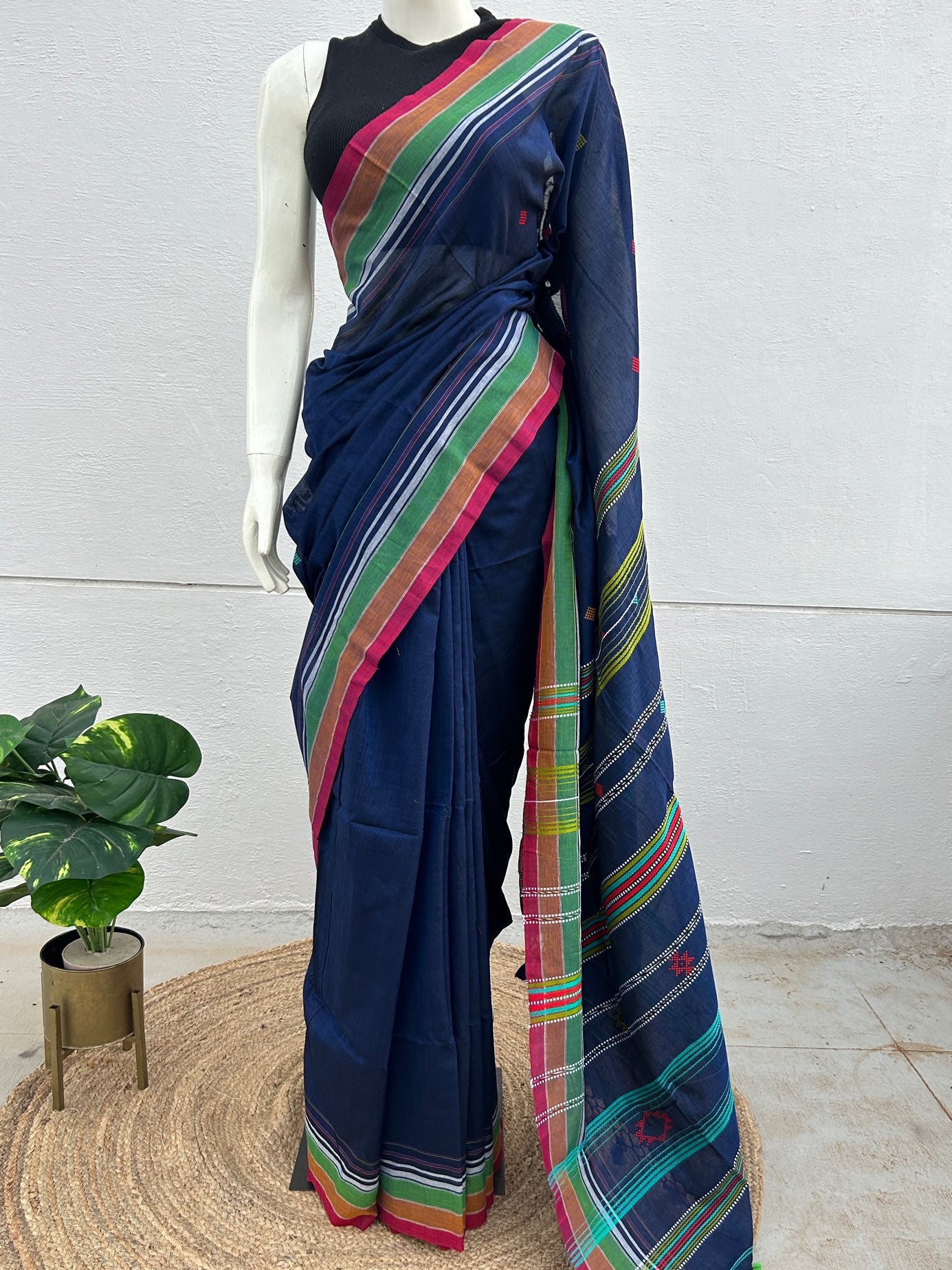 BLUE MERCERIZED COTTON BHUJODI