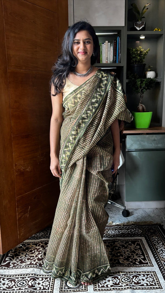 Green kota saree