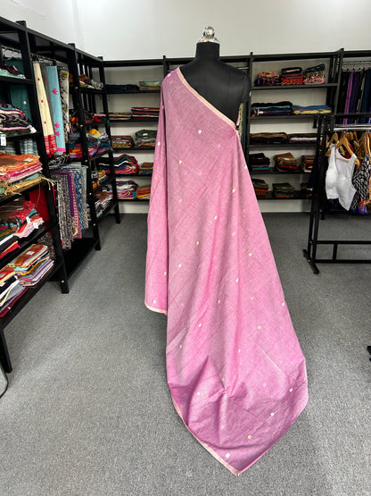 PINK MUL JAMDANI SAREE