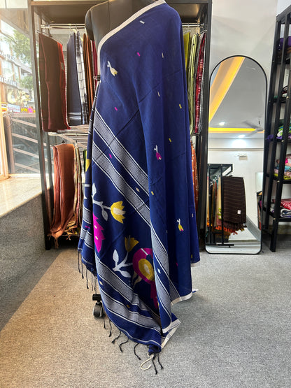 BLUE MUL JAMDANI SAREE